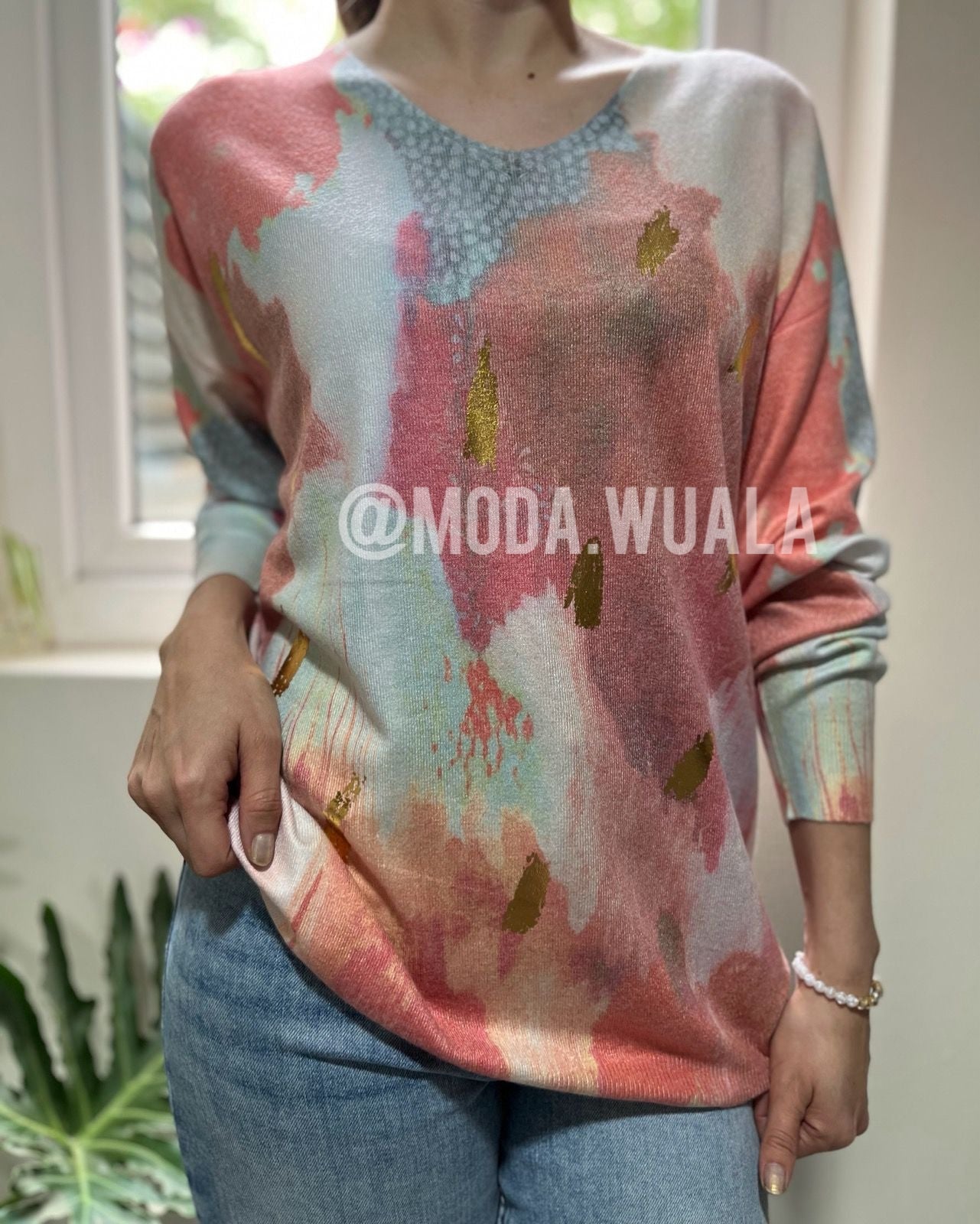 SWEATER ALGODON SPANDEX - CORAL