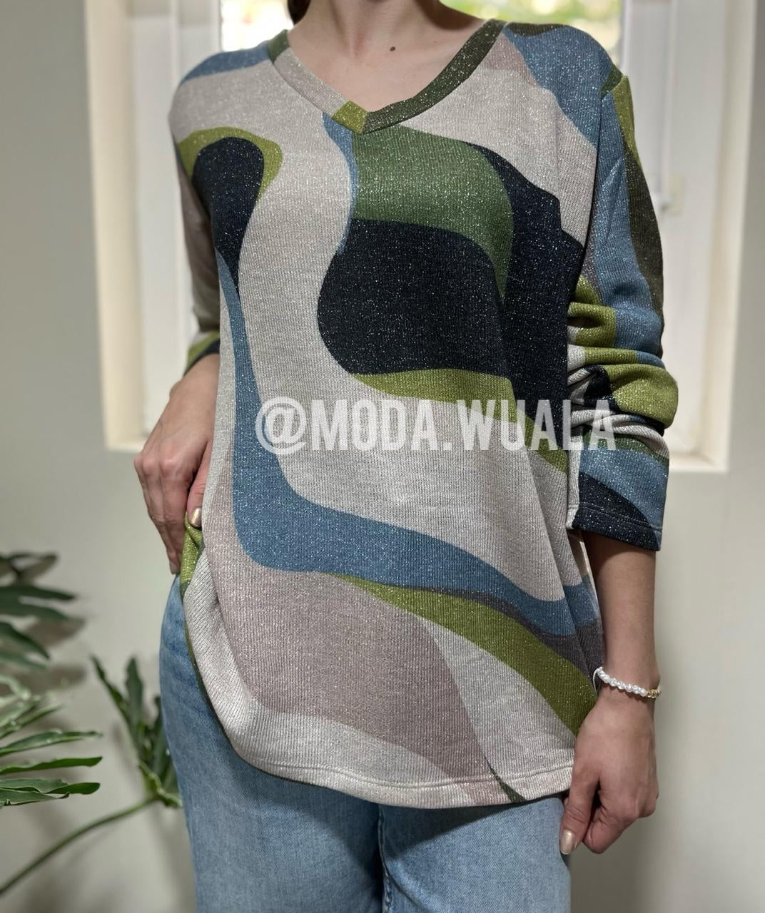 POLERA LANILLA AFRANELADA - VERDE