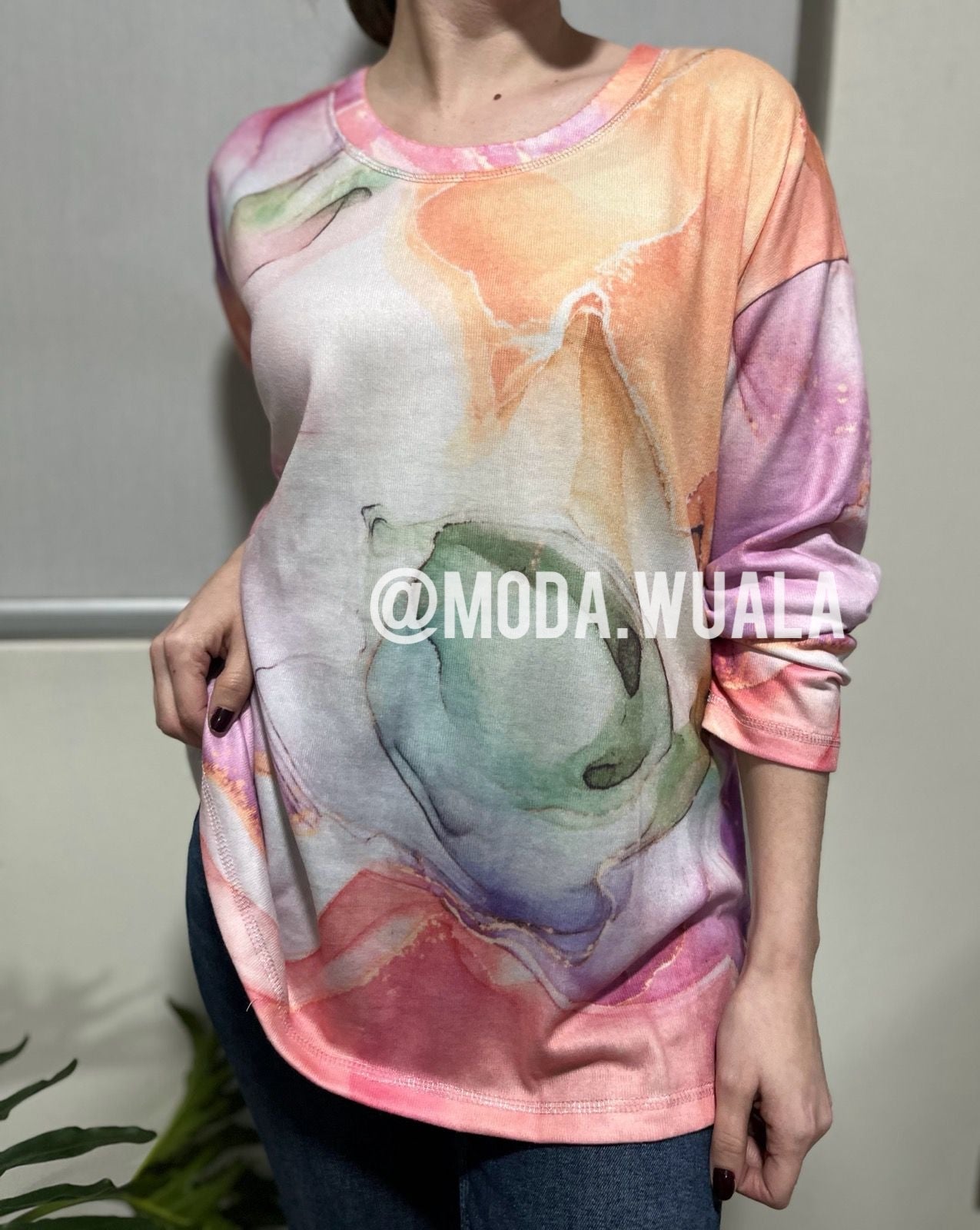 Polera marmol multicolor