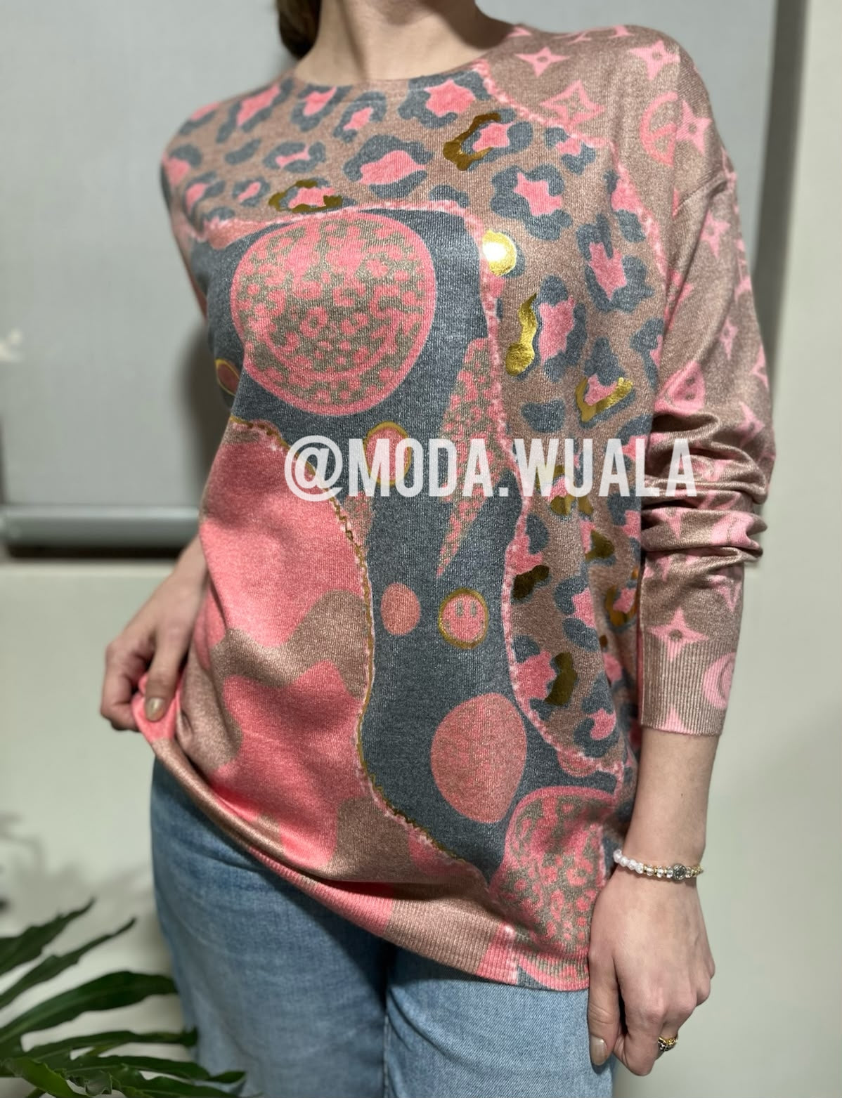 sweater algodon animal print