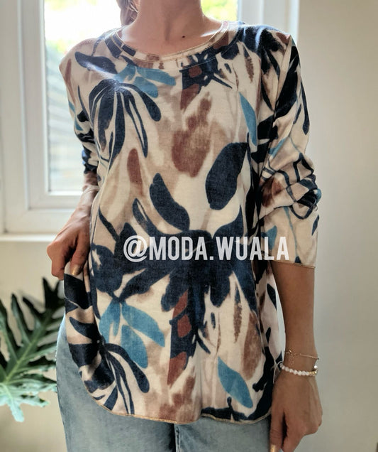 POLERA CUELLO REDONDO - AZUL