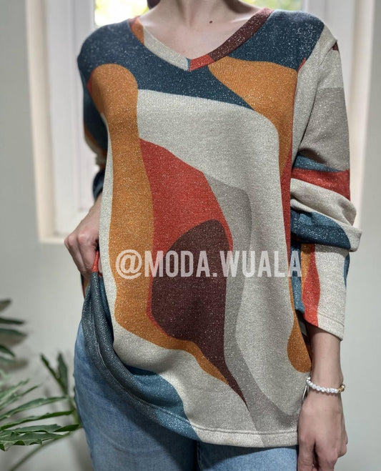 POLERA LANILLA AFRANELADA -NARANJO